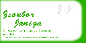 zsombor janiga business card